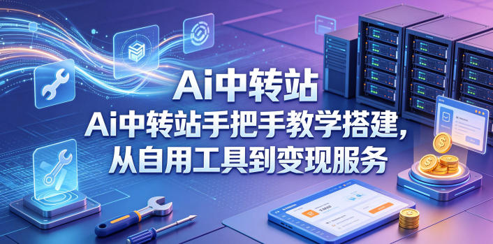 Ai中转站手把手教学搭建，从自用工具到变现服务-源创文化:轻创终点站