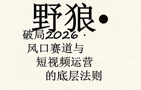 野狼团队·多平台实操运营课(更新4月)-源创文化:轻创终点站