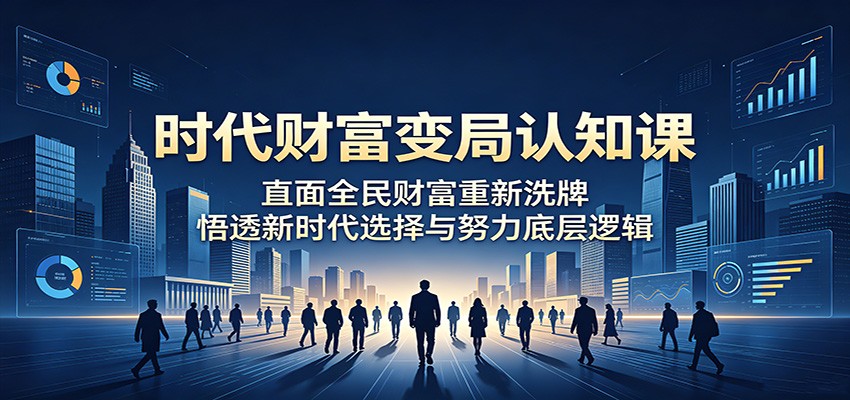 时代财富变局认知课：直面全民财富重新洗牌，悟透新时代选择与努力底层逻辑-源创文化:轻创终点站