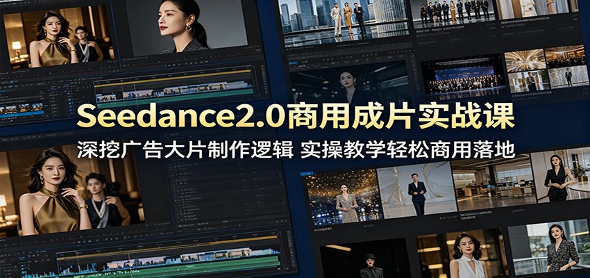 Seedance2.0商用成片实战课：深挖广告大片制作逻辑，实操教学轻松商用落地-源创文化:轻创终点站