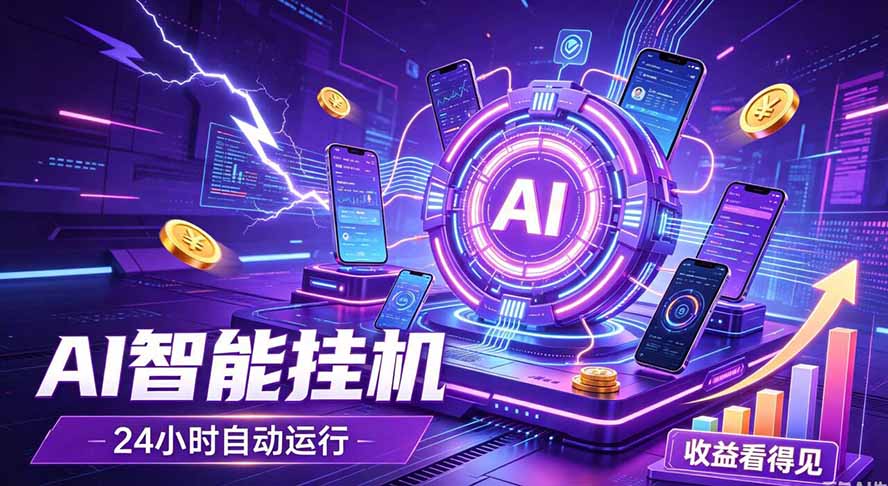 AI智能广告挂机,躺赚新模式 设备托管运行,解放双手持续变现-轻创终点站