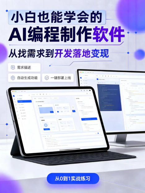 手把手教会你ai编程制作软件到变现全路径，零基础小白轻松上手，从找需求到开发落地变现【揭秘】-轻创终点站