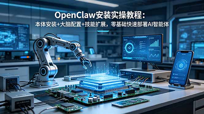 OpenClaw安装实操教程：本体安装+大脑配置+技能扩展，零基础快速部署AI智能体-源创文化:轻创终点站