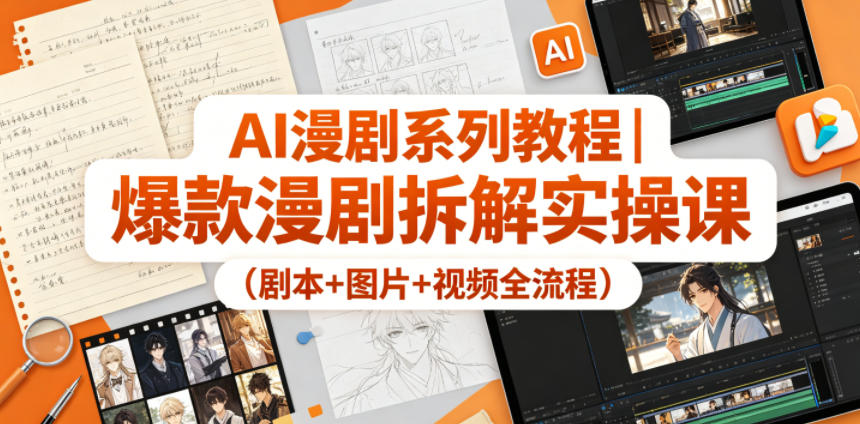 AI漫剧系列教程｜爆款漫剧拆解实操课(剧本+图片+视频全流程)-源创文化:轻创终点站