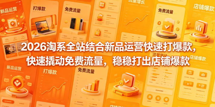 2026淘系全站结合新品运营快速打爆款，快速撬动免费流量，稳稳打出店铺爆款(更新5月12日)-源创文化:轻创终点站