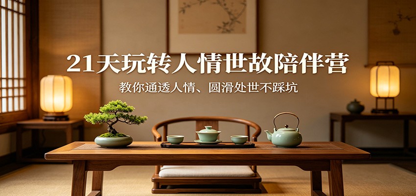 21天玩转人情世故陪伴营：教你通透人情、圆滑处世不踩坑-源创文化:轻创终点站