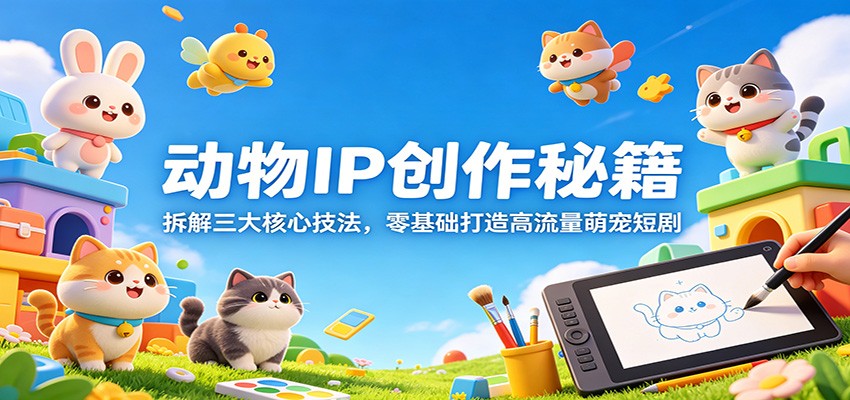 动物IP创作秘籍：拆解三大核心技法，零基础打造高流量萌宠短剧-源创文化:轻创终点站