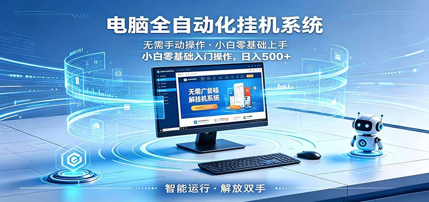 智能广告挂机无需值守，小白上手轻松实现每日增收-源创文化:轻创终点站