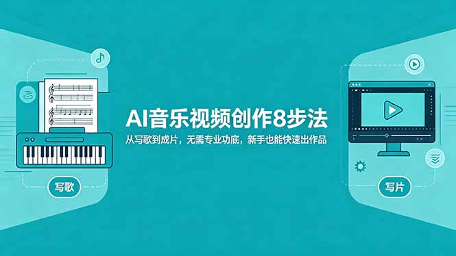 AI音乐视频创作8步法：从写歌到成片，无需专业功底，新手也能快速出作品-源创文化:轻创终点站
