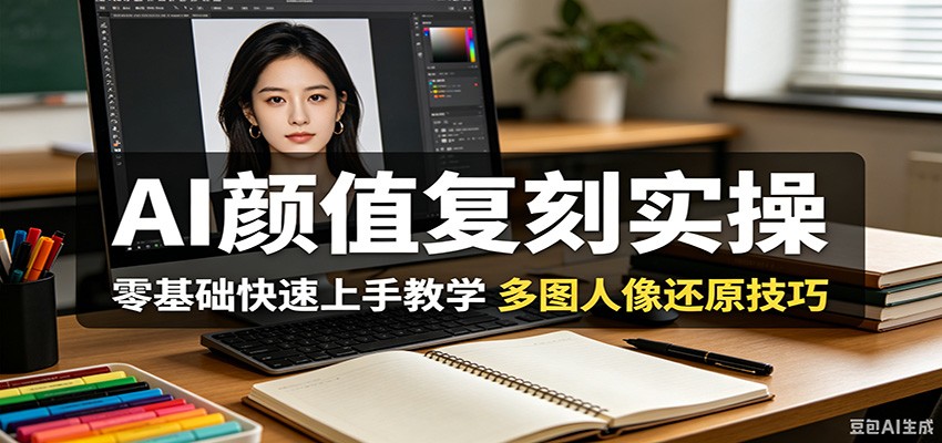 AI颜值复刻实操，零基础快速上手教学，多图人像还原技巧-源创文化:轻创终点站