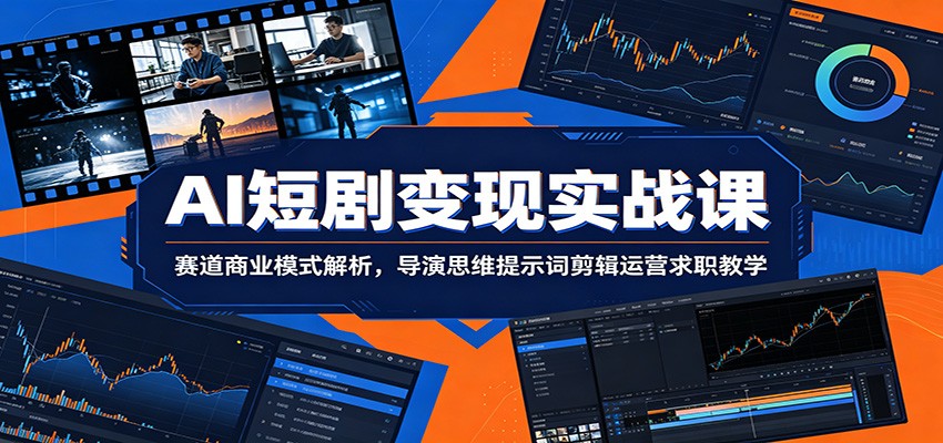 AI短剧变现实战课：赛道商业模式解析，导演思维提示词剪辑运营求职教学-源创文化:轻创终点站