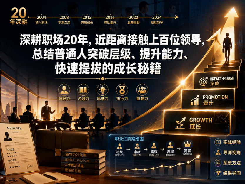 付费文章:深耕职场20年,近距离接触上百位领导,总结普通人突破层级、提升能力、快速提拔的成长秘籍(全网独家干货)-源创文化:轻创终点站