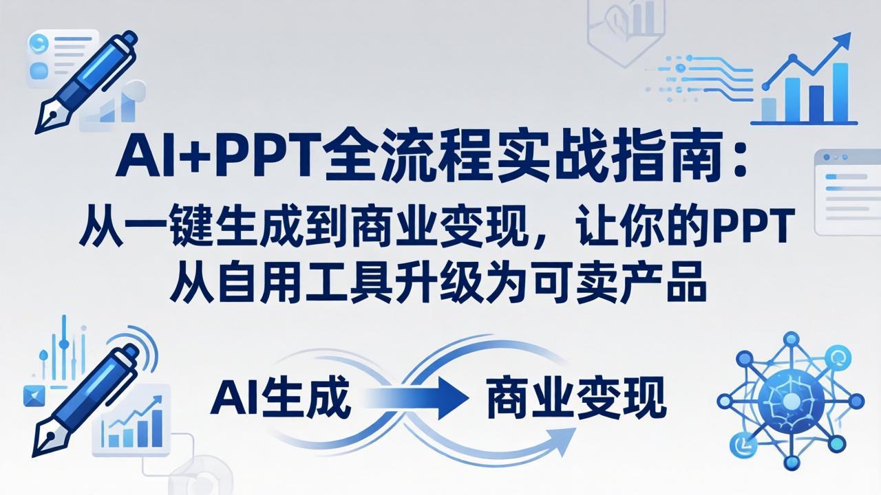 AI+PPT全流程实战指南-更新4月21：从一键生成到商业变现，让你的PPT从自用工具升级为可卖产品-源创文化:轻创终点站