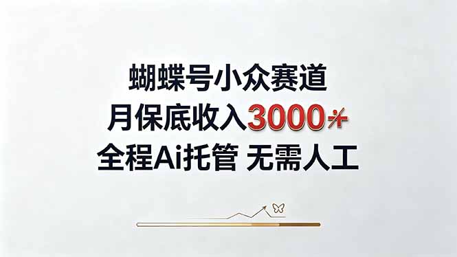 视频号小众领域，月收入3000+， 全程Ai托管操作  新人2天学会！-轻创终点站