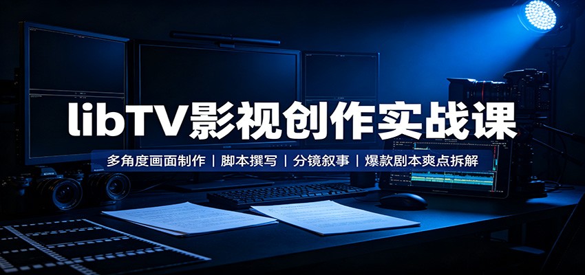libTV影视创作实战课：多角度画面制作，脚本撰写，分镜叙事，爆款剧本爽点拆解-轻创终点站