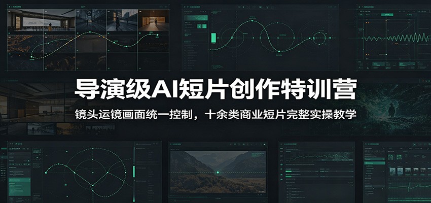 导演级AI短片创作特训营：镜头运镜画面统一控制，十余类商业短片完整实操教学(更新)-源创文化:轻创终点站