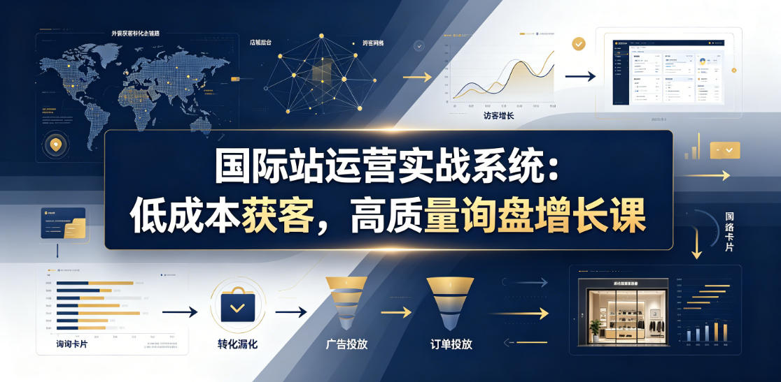 国际站运营实战系统：低成本获客，高质量询盘增长课(更新26年)-源创文化:轻创终点站