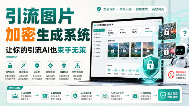 引流图片加密生成系统，让你的引流AI也束手无策-轻创终点站