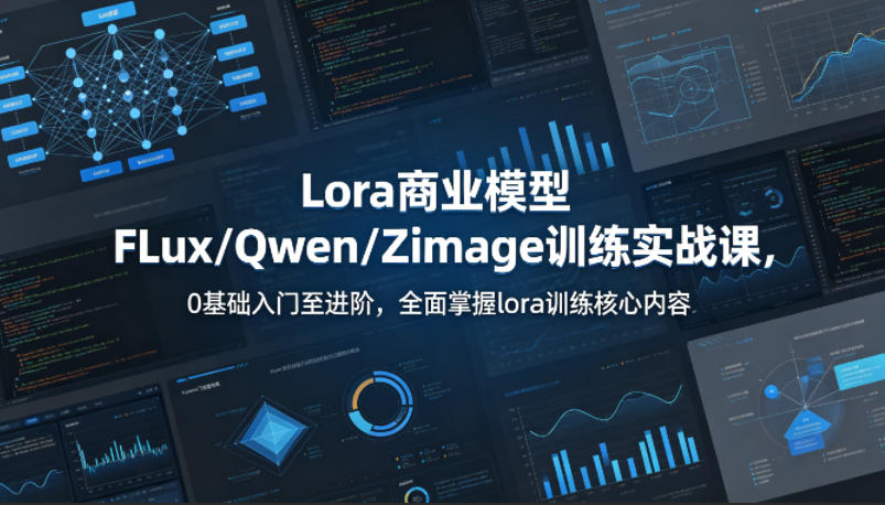 系统性学习Lora商业模型FLux／Qwen／Zimage训练实战课，0基础入门至进阶，全面掌握lora训练核心内容-源创文化:轻创终点站