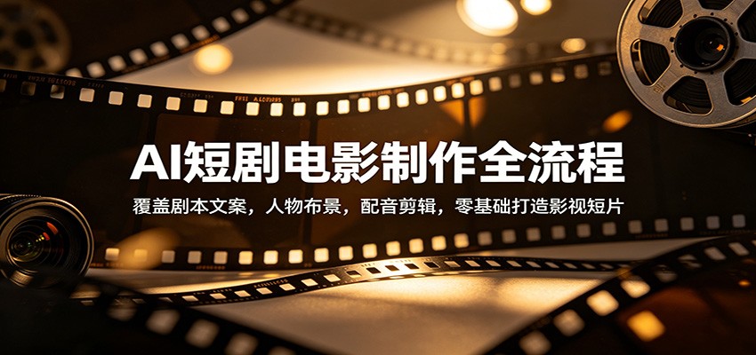 AI短剧电影制作全流程：覆盖剧本文案，人物布景，配音剪辑，零基础打造影视短片-源创文化:轻创终点站