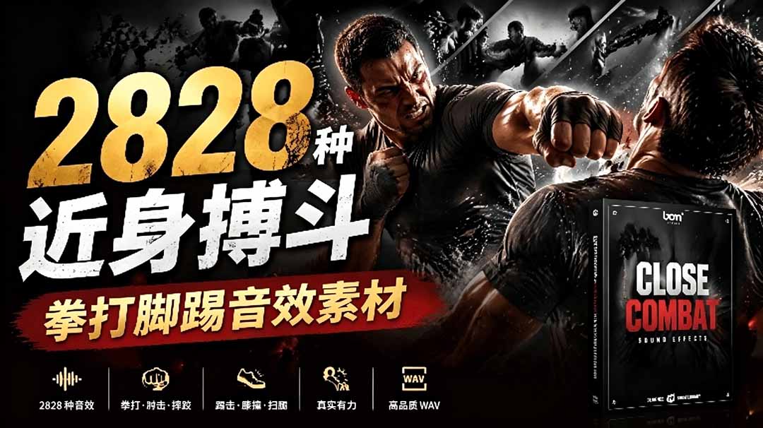 宝藏级别音效！2828种近身搏斗拳打脚踢音效素材，全部中文分类，免解压使用  Close Combat-源创文化:轻创终点站