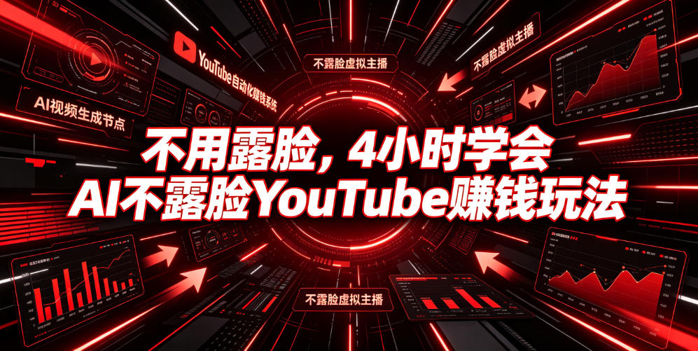 不用露脸,4小时学会AI不露脸YouTube賺钱玩法【原创双语字幕】-源创文化:轻创终点站