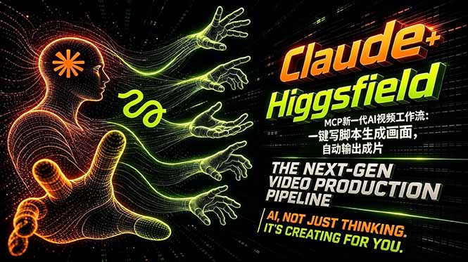 Claude+Higgsfield MCP新一代AI视频工作流：一键写脚本生成画面，自动输出成片-源创文化:轻创终点站
