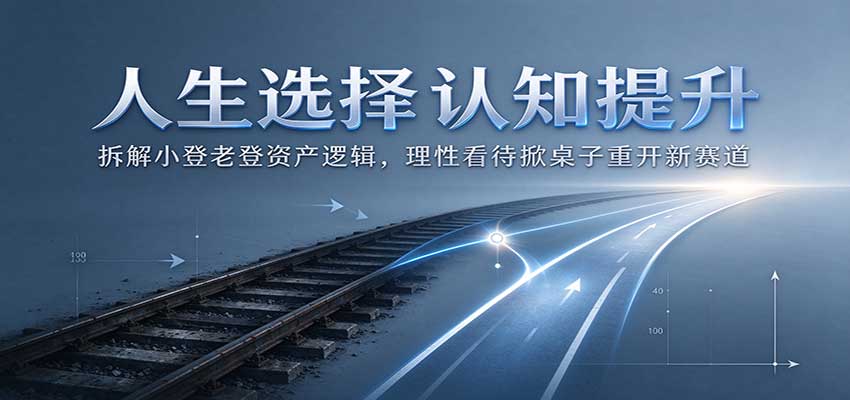 人生选择认知提升：拆解小登老登资产逻辑，理性看待掀桌子重开新赛道-轻创终点站