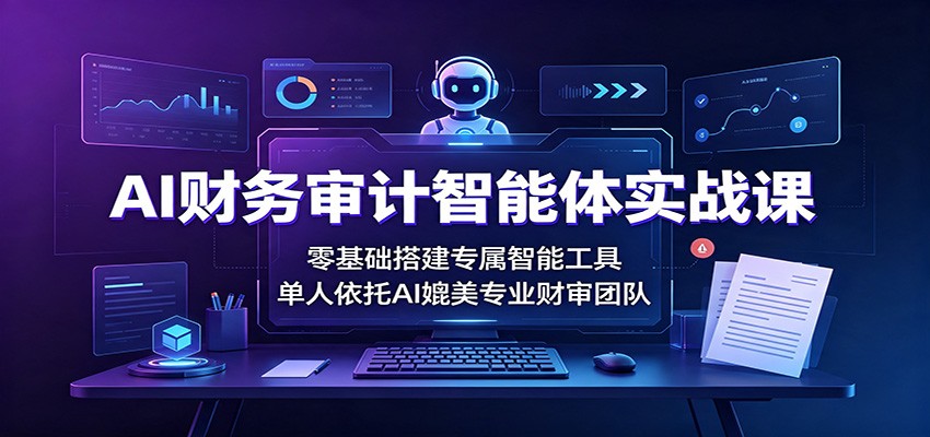 AI财务审计智能体实战课：零基础搭建专属智能工具，单人依托AI媲美专业财审团队-轻创终点站