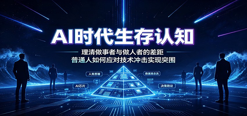 AI时代生存认知：理清做事者与做人者的差距，普通人如何应对技术冲击实现突围-轻创终点站