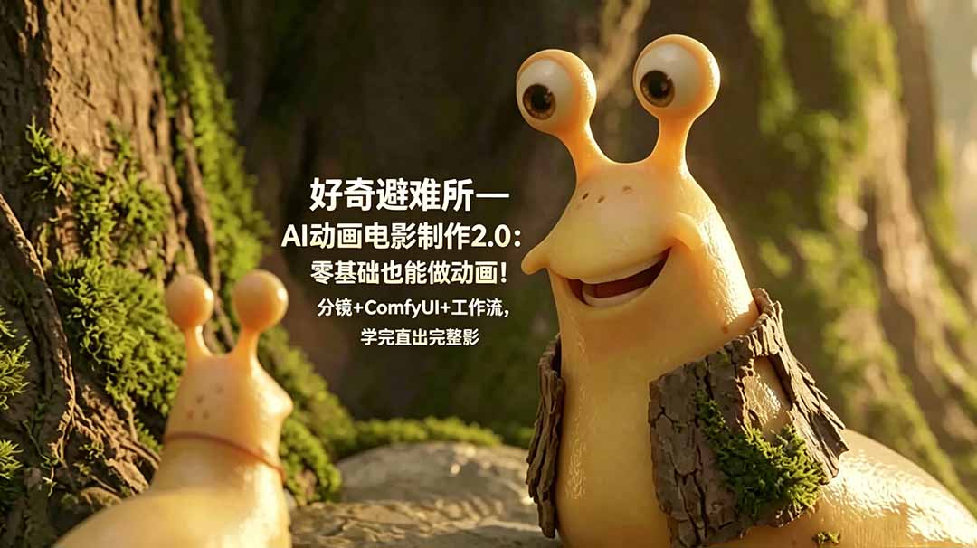 好奇避难所—AI动画电影制作2.0：零基础也能做动画！分镜+ComfyUI+工作流，学完直出完整影片-源创文化:轻创终点站