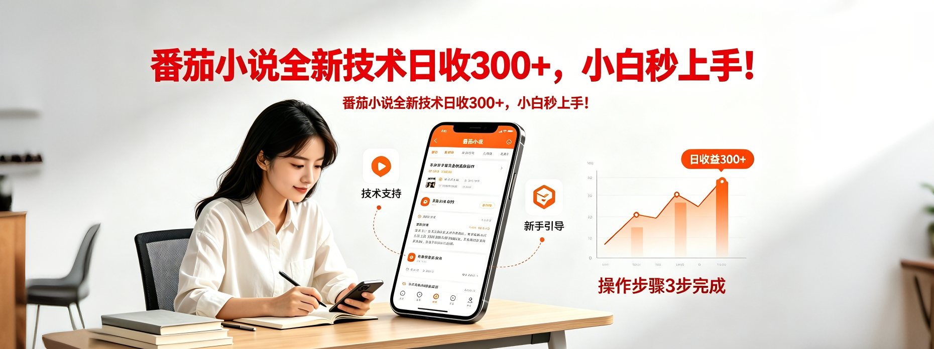 番茄小说全新技术全新玩法！无脑日收300+-源创文化:轻创终点站