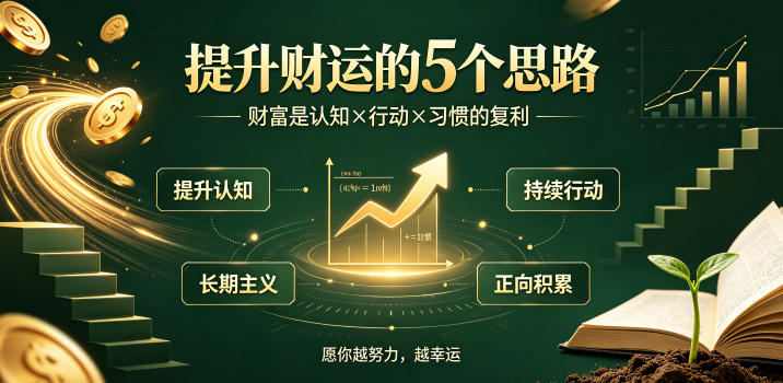 付费文章:提升财运的5个思路——财富是认知x行动x习惯的复利,愿你越努力,越幸运-源创文化:轻创终点站