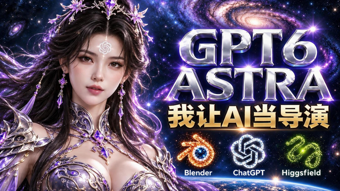 让GPT-6 Astra当导演！Higgsfield和Blender实战打造30秒玄幻精准运镜短片！-轻创终点站