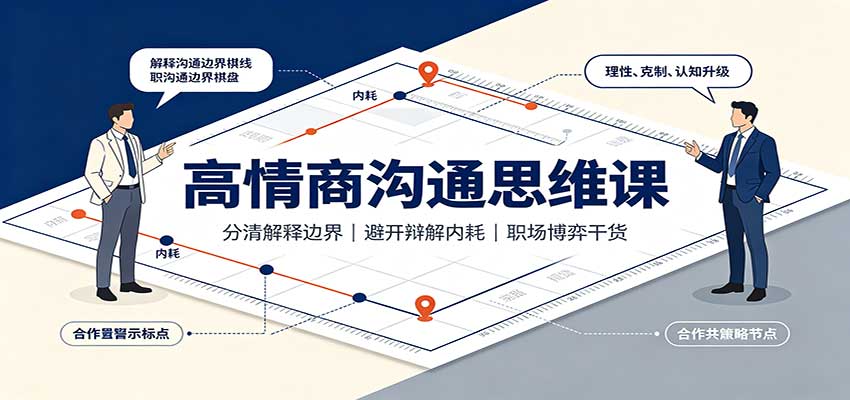 高情商沟通思维课：分清解释边界，避开辩解内耗，职场博弈干货-轻创终点站