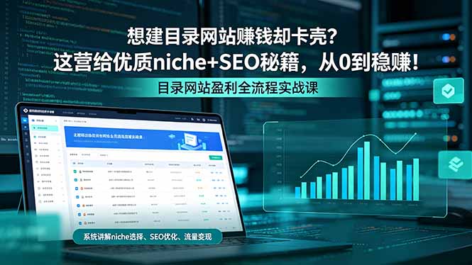 想建目录网站赚钱却卡壳？这营给优质 niche+SEO 秘籍，从 0 到稳赚！-源创文化:轻创终点站