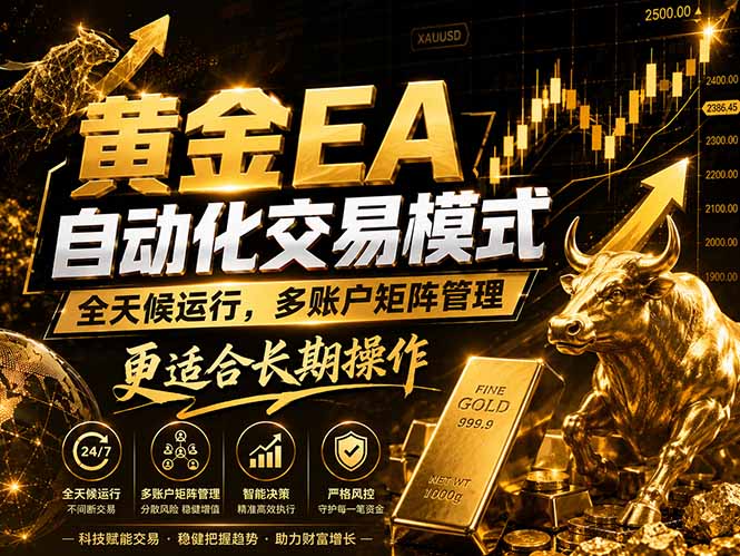 黄金EA量化：多窗口矩阵稳定运行，系统自动执行，收益空间持续放大-源创文化:轻创终点站