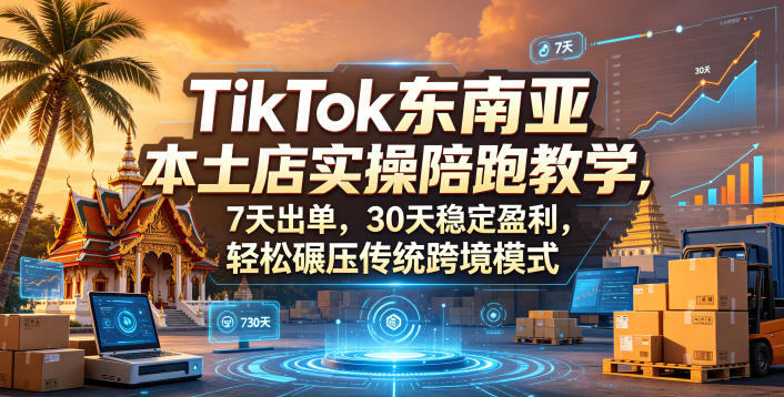 TikTok东南亚本土店实操陪跑教学，7天出单，30天稳定盈利，轻松碾压传统跨境模式(更新0516)-源创文化:轻创终点站