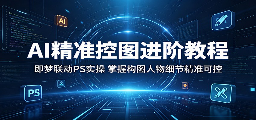 AI精准控图进阶教程：即梦联动PS实操，掌握构图人物细节精准可控-源创文化:轻创终点站