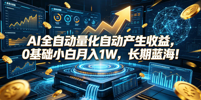 AI全自动量化自动产生收益,0基础小白月入1W,长期蓝海!【揭秘】-源创文化:轻创终点站