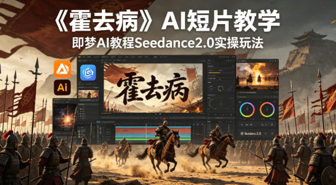 《霍去病》AI短片教学，即梦AI教程Seedance2.0实操玩法-源创文化:轻创终点站