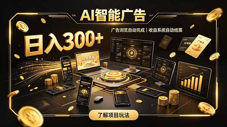 自研 AI 系统｜轻资产起步｜长期稳定收益｜宝妈 上班族轻轻松松日入300+-轻创终点站