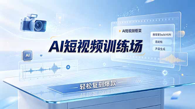 老陈AI短视频训练场:AI短视频框架+换背景SwitchXAI+首尾帧+声音生成,轻松复刻爆款-源创文化:轻创终点站