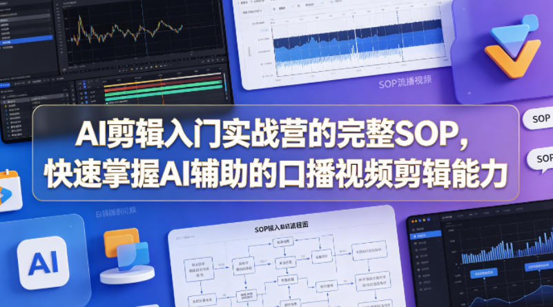 AI剪辑入门实战营的完整SOP，快速掌握AI辅助的口播视频剪辑能力-源创文化:轻创终点站