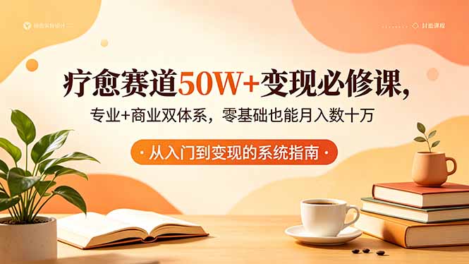 疗愈赛道50W+变现必修课，专业+商业双体系，零基础也能月入数十万-源创文化:轻创终点站