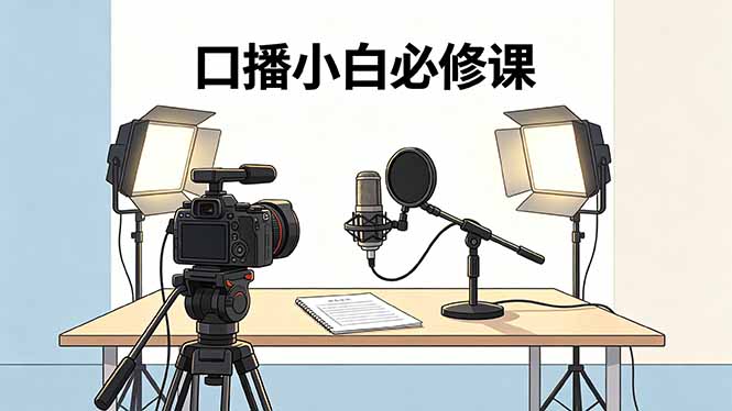 口播小白必修课：录像收音灯光设备+脚本撰写，搭专业级录制场景-源创文化:轻创终点站