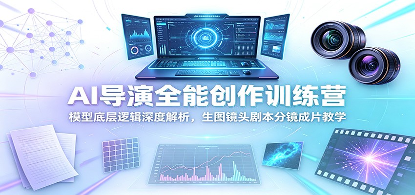 AI导演全能创作训练营:模型底层逻辑深度解析,生图镜头剧本分镜成片教学-源创文化:轻创终点站