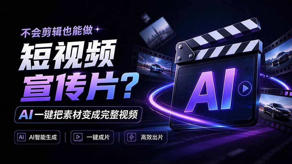 我跪下来了！不会剪辑也能做短视频宣传片？ AI 一键把素材变成完整视频，真是神奇，OpenFilm 超省事-轻创终点站