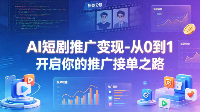 AI短剧推广变现-从0到1开启你的推广接单之路-源创文化:轻创终点站