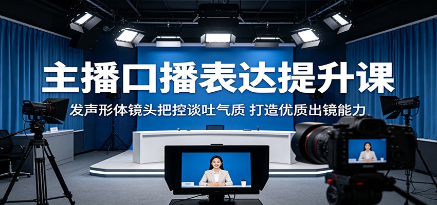 主播口播表达提升课：发声形体镜头把控谈吐气质，打造优质出镜能力-源创文化:轻创终点站